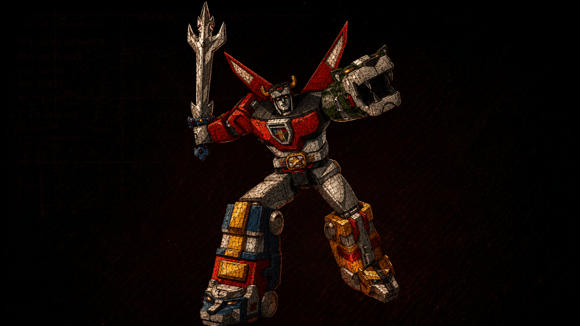GoLion's five lions combining in space